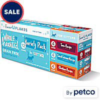 WholeHearted Grain Free Kitten Flakes Wet Cat Food Variety Pack