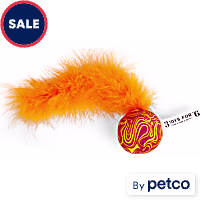 Leaps & Bounds Feather Boa Balls Assorted Colors Cat Toy
