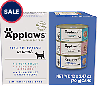 Applaws Limited Ingredient Fish Variety Count in Broth Canned Wet Cat Food