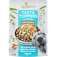 Applaws Taste Toppers Whitefish with Salmon, Green Beans & Lentils in Gravy Natural Wet Dog Food