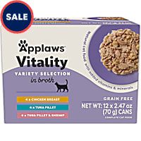 Applaws Vitality Selection in Broth Natural Wet Cat Food Variety Pack