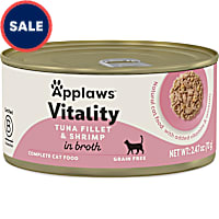 Applaws Vitality Natural Tuna Fillet and Shrimp in Broth Wet Cat Food