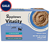 Applaws Vitality Natural Fish Pate Selection Recipe Wet Cat Food Variety Pack