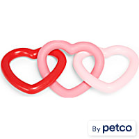 YOULY Chain Hearts Rubber Dog Toy