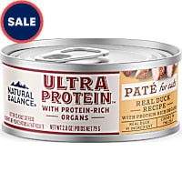 Natural Balance Ultra Protein Real Duck Recipe with Protein-Rich Organs Pate Wet Cat Food