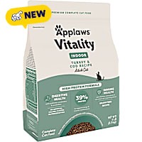 Applaws Vitality Indoor Complete & Balanced Turkey and Cod Recipe Adult Dry Cat Food