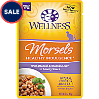Wellness Healthy Indulgence Grain Free Morsels w/Chicken & Chicken Liver in Sauce Wet Cat Food