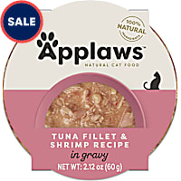 Applaws Natural Tuna Flakes with Shrimp in Gravy Wet Cat Food
