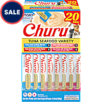 Inaba Churu Variety Box Tuna, Scallop, Salmon, Crab & Shrimp Seafood Cat Treats