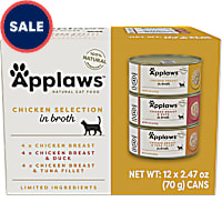 Applaws Limited Ingredient Chicken Count in Broth Canned Wet Cat Food Multipack