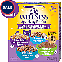 Wellness Appetizing Entrees Little-a-This, Little-a-That, Seafood & Poultry Wet Cat Food Variety Pack