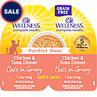 Wellness Complete Health Purrfect Duos Cuts in Gravy Chicken & Tuna Cat Food