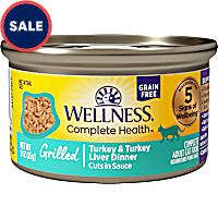 Wellness Complete Health Grilled Turkey & Turkey Liver Dinner Wet Cat Food