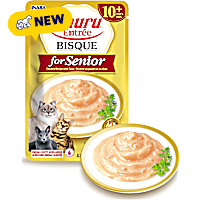 Inaba Churu Chicken Recipe with Tuna Entree Bisque Senior Pouch Cat Food