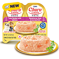 Inaba Churu Tuna Recipe with Salmon Entree Pate Twin Cup Cat Food
