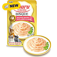 Inaba Churu Chicken Recipe with Salmon Entree Bisque Pouch Cat Food
