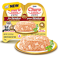 Inaba Churu Chicken Recipe with Tuna Entree Pate Senior Twin Cup Cat Food
