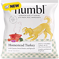 HUMBL Frozen Pourable Pouch EU-Sourced Homestead Turkey Gently Cooked Dog Food