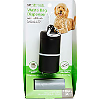 So Phresh Black Dog Waste Bag Dispenser with Refill Rolls