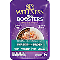 Wellness Bowl Boosters Flaked Tuna & Shrimp Recipe in Broth Healthy Topper Wet Cat Food