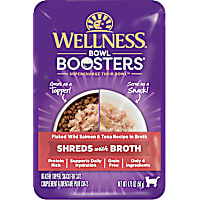 Wellness Bowl Boosters Flaked Salmon & Tuna Recipe in Broth Healthy Topper Wet Cat Food