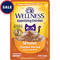 Wellness Appetizing Entrees Mousse Chicken Recipe Infused with Broth Natural Wet Cat Food