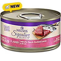 Wellness CORE Grain Free Yellowfin Tuna & Mackerel Signature Selects Flaked Adult Wet Cat Food