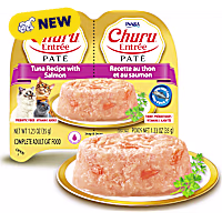 Inaba Churu Tuna Recipe with Salmon Entree Pate Twin Cup Cat Food