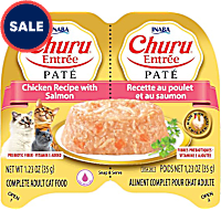 Inaba Churu Chicken Recipe with Salmon Entree Pate Twin Cup Cat Food