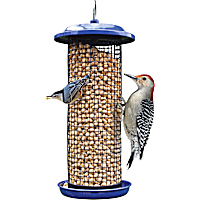 Nature's Way Cobalt Metal Mesh Mixed Seed and Peanut Bird Feeder