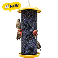 Nature's Way Easy to Clean and Fill with Easy-Cling Mesh, Sunglow Metal Mesh Thistle Bird Feeder