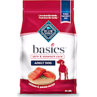 Blue Buffalo Basics Skin & Stomach Care, Limited Ingredient, Salmon, Adult Dry Dog Food