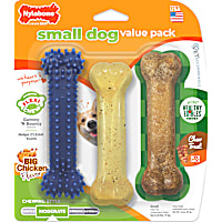 Nylabone Flexi Chew Chicken & Bacon Dog Chew Toy Value Pack
