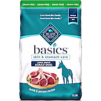 Blue Buffalo Basics Skin & Stomach Care, Limited Ingredient, Lamb & Potato Large Breed Grain-Free Dry Dog Food