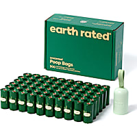 Earth Rated Dog Poop Bag Holder with Unscented Leakproof Dog Poop Bags