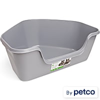 So Phresh High-Back Corner Grey Litter Box