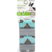 So Phresh Blue & Grey Poop Face Unscented Dog Waste Bags