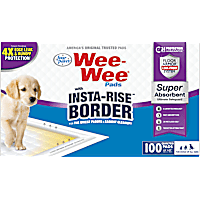 Four Paws Wee Wee Pads with Insta Rise Border for Dogs