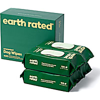 Earth Rated Unscented Hypoallergenic Dog Wipes, Cleaning and Odor-Controlling Grooming Wipes for Paws