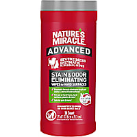 Nature's Miracle Advanced Platinum Stain & Odor Eliminator Wipes for Dogs