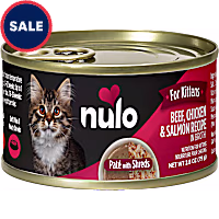 Nulo Pate with Shreds Beef, Chicken & Salmon Wet Kitten Food