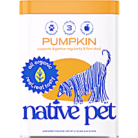 Native Pet Organic Pumpkin Fiber Powder Digestive Supplement for Dogs