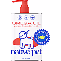 Native Pet Omega-3 Fish Oil & Alaskan Salmon Oil Skin & Coat Health Supplement for Dogs