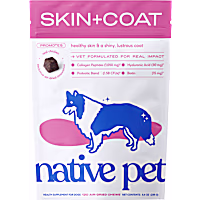 Native Pet Skin & Coat Chews with Omega-3 Skin & Coat Supplement for Dogs