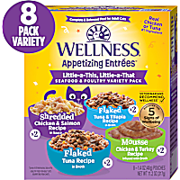 Wellness Appetizing Entrees Little-a-This, Little-a-That, Seafood & Poultry Wet Cat Food Variety Pack