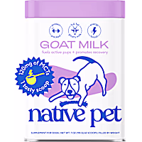 Native Pet Whole Goat Milk Powder to Support Recovery and Overall Wellness for Active Dogs