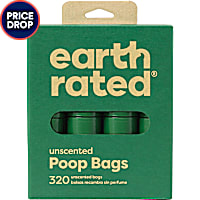 Earth Rated Unscented Poop Bag Refill Rolls for Dogs
