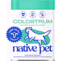 Native Pet Colostrum Powder Immune and Digestive Support Supplement for Dogs