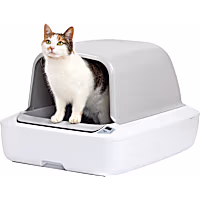 PetSafe ScoopFree Less Tracking Better Odor Control Health Counter Helps Monitor Crystal Pro Self-Cleaning Cat Litter Box