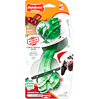 Nylabone Wintergreen Holiday Power Curvy Dental Bone Chew Dog Toy